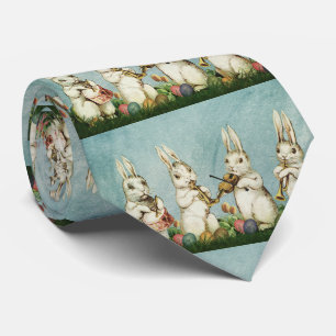Vintage Påsk, kanin och ägg Slips