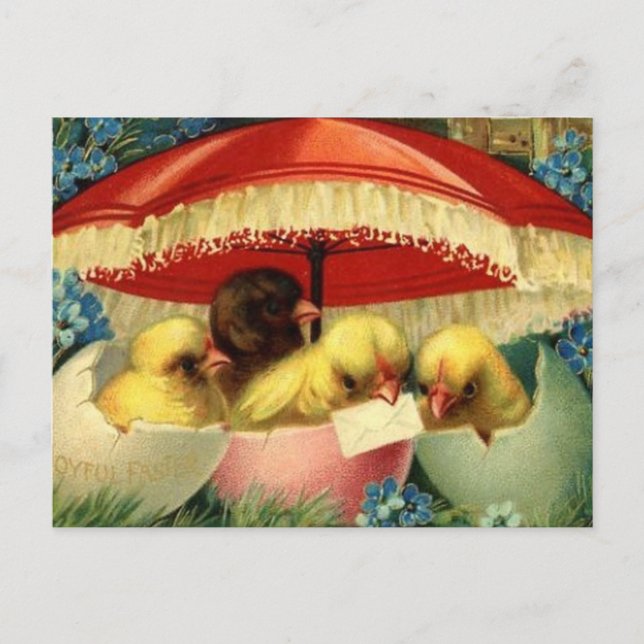 Vintage Påsk-kort (1) Helg Vykort (Framsida)