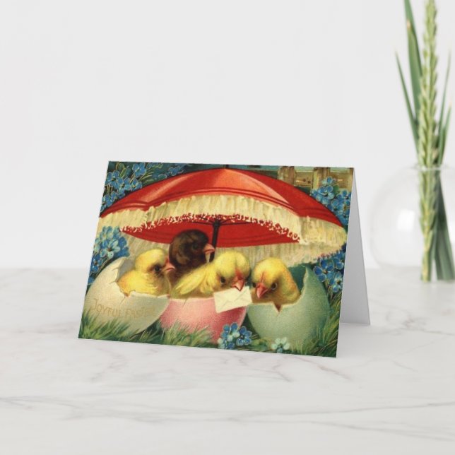 Vintage Påsk-kort (1) Helgkort (Framsida)