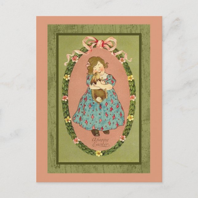 Vintage Påsk-kort (21) Helg Vykort (Framsida)