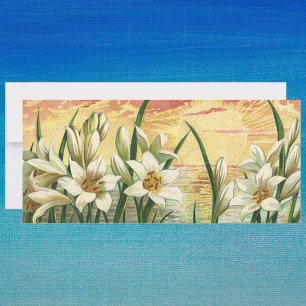 Vintage Påsk Lilies Sunrise och Victorian Änglar