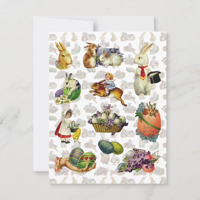 Vintage Påsk Luncheon Inbjudningar (Framsida)