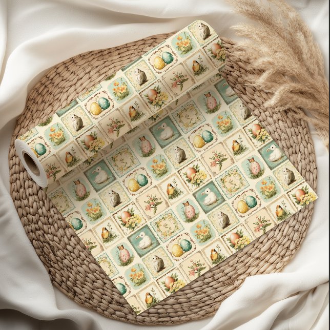 Vintage Påsk | Nostalgisk Blommigt Presentpapper (Skapare uppladdad)