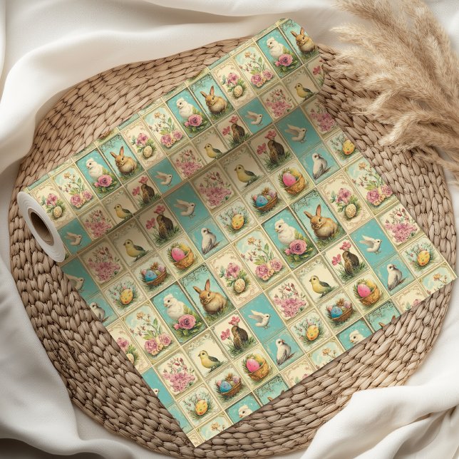 Vintage Påsk | Nostalgisk Blommigt Presentpapper (Skapare uppladdad)