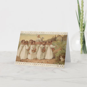 Vintage Påsk Religiös Pascha Uppståndelse Helgkort