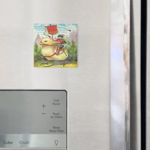 Vintage Påsk Riding a Giant Baby Chick, ZSSG Magnet