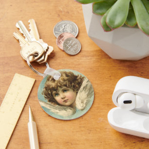 Vintage Påsk, Victorian Lily Flowers och Angel Nyckelring