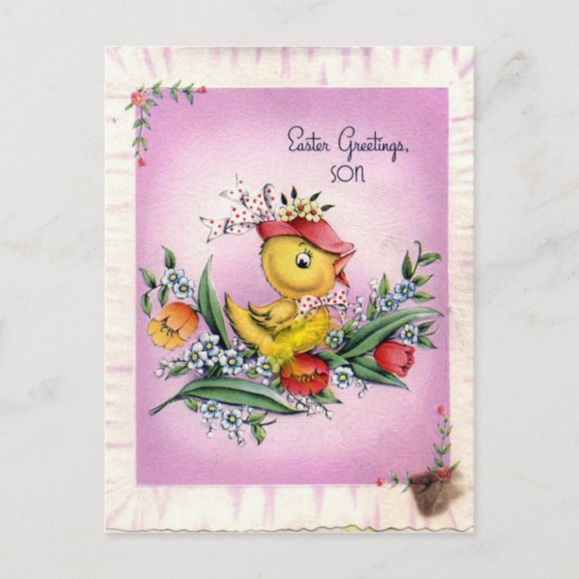 Vintage Påsk vykort (Framsida)