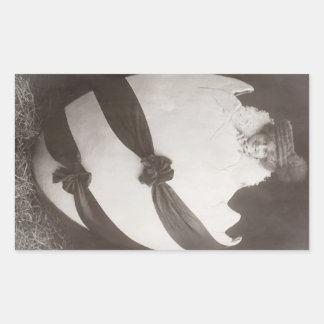 Vintage Påskägg Dam Rektangulärt Klistermärke