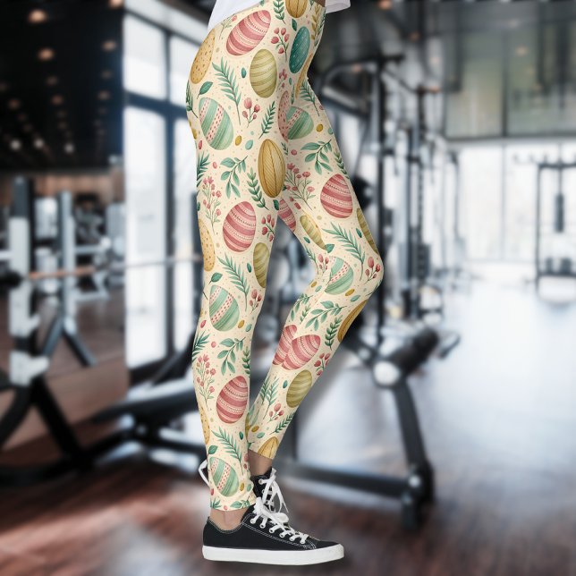 Vintage påskägg med blomknoppar leggings (Skapare uppladdad)