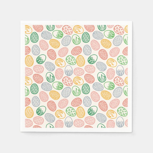 Vintage Påskägg Mönster | Pappersservett (Framsidan)