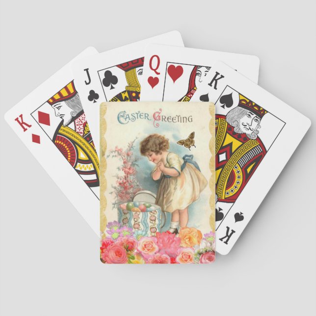 Vintage Påskhälsning  Casinokort (Baksidan)