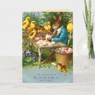 Vintage Påskhare Card Helgkort