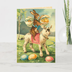 Vintage Påskhare Card Helgkort