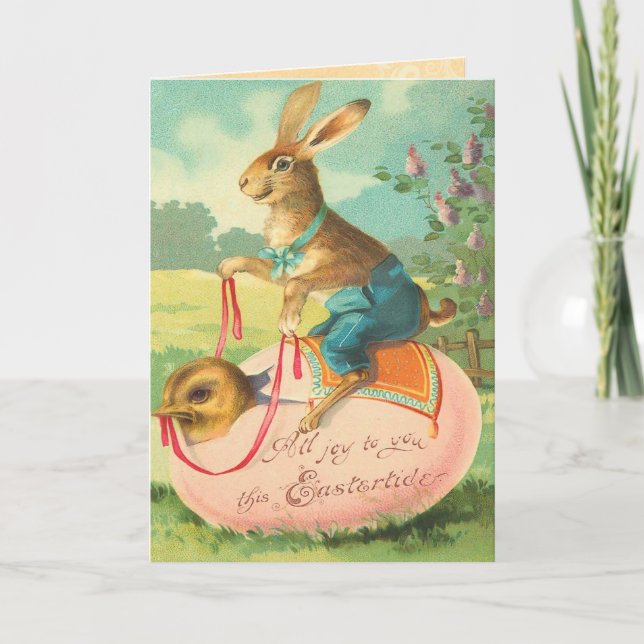 Vintage Påskhare Card Helgkort (Framsida)