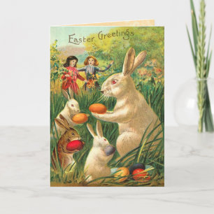 Vintage Påskhare Card Helgkort