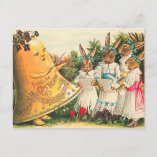 Vintage Påskhare Choir Helg Vykort
