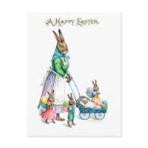 Vintage Påskhare Family