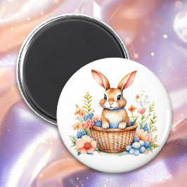 Vintage Påskhare för vattenfärg Magnet