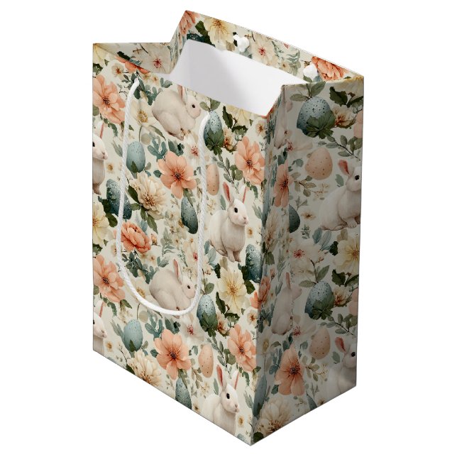 Vintage Påskharen Blommig (10) (Framsidan Vinklad)