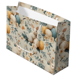 Vintage påskharen blommig (3)