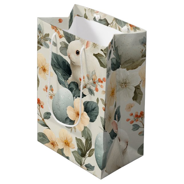 Vintage Påskharen Blommig (6) (Framsidan Vinklad)