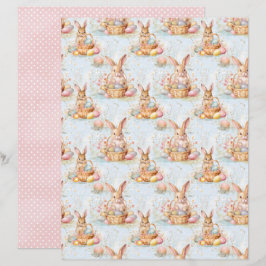 Vintage Påskharen Scrapbookpapper