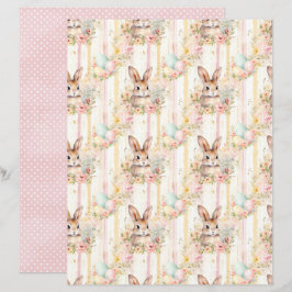 Vintage Påskharen Scrapbookpapper