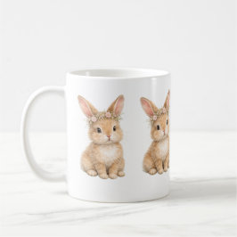 Vintage påskkel hare ägg akvarell kaffemugg