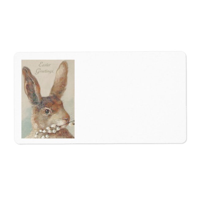 Vintage påskkel hare kanin fraktsedel (Framsidan)