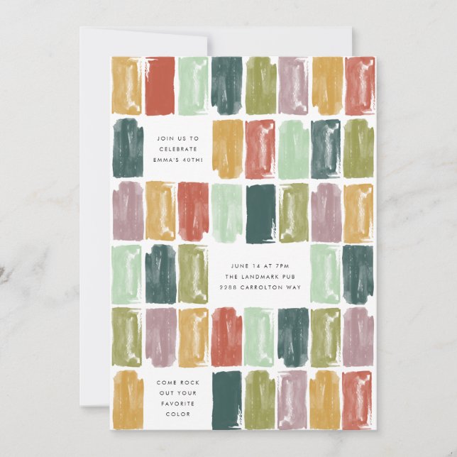 Vintage Paskriven judar Födelsedagsfest inbjudan (Framsida)