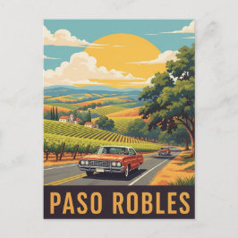 Vintage Paso Robles California Kusten Vykort