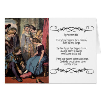 Vintage passande Cinderella den Glass Hälsningskort
