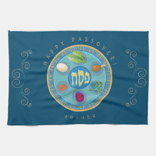 Vintage Passover Seder Kosher Pesach Decorative Kökshandduk