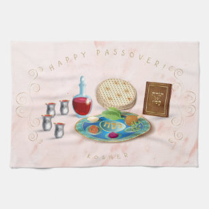 Vintage Passover Seder Kosher Pesach Decorative Kökshandduk