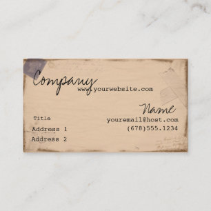 Vintage Passport Visitkort