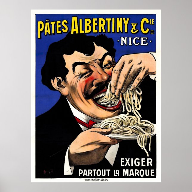 Vintage Pasta Advertisement Poster (Framsidan)