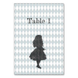 Vintage pastel Alice i Wonderland Card Bordsnummer