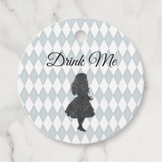 Vintage Pastel Alice i Wonderland dricker mig Gåvor Etiketter