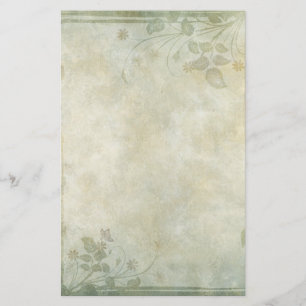 Vintage Pastel Blommigt Bröllop Brevpapper