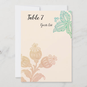 Vintage Pastel Blommigt Peach Grönt Bröllop