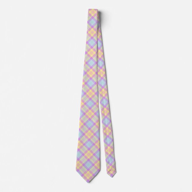 Vintage Pastel Checkated Play Mönster Rosa Blue Slips (Framsida)