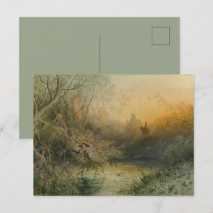 Vintage Pastel Fairy Land av Gustave Doré Helg Vykort