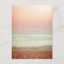 Vintage Pastel Ocean Beach Sunset Card Vykort