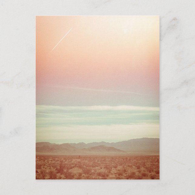 Vintage Pastel Ocean Beach Sunset Card Vykort (Framsida)