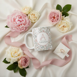 Vintage Pastell Födelsedagspresent För Bröllopsdus Kaffemugg
