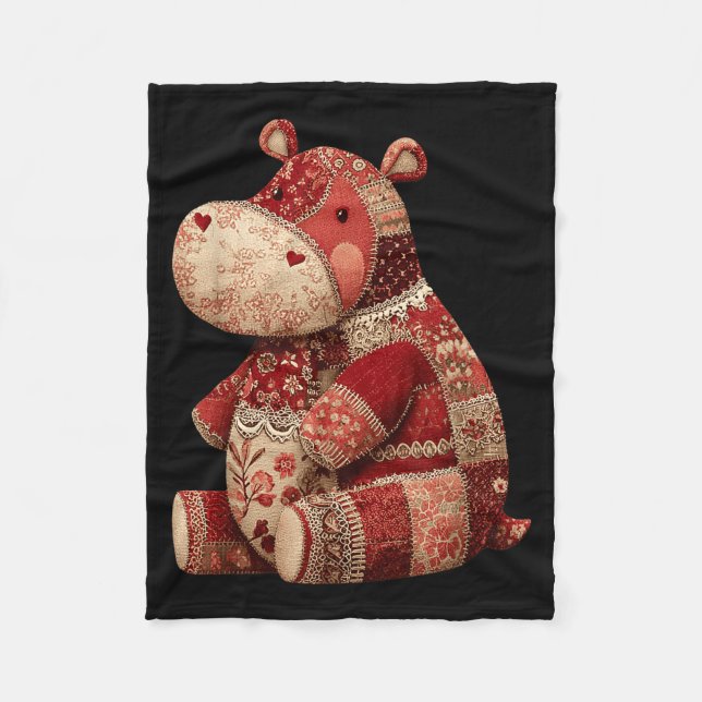 Vintage Patchwork Hip Cute Boho Nursery  Fleecefilt (Framsidan)