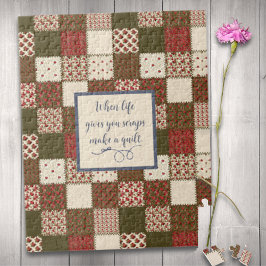Vintage Patchwork Print Rustic Pussel