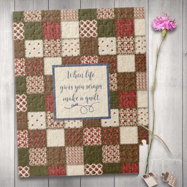Vintage Patchwork Print Rustic  Pussel (Skapare uppladdad)