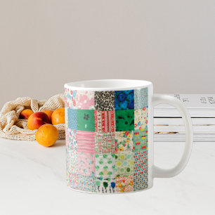 Vintage Patchwork Quilt Mugg